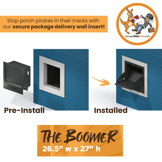 "The Boomer" Full-Size Package Wall Insert for Securing Large Package Deliveries