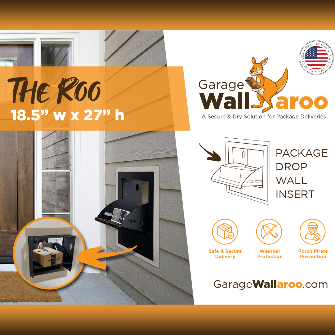 "The Roo" Compact Garage Wall Insert for Secure Package Delivery