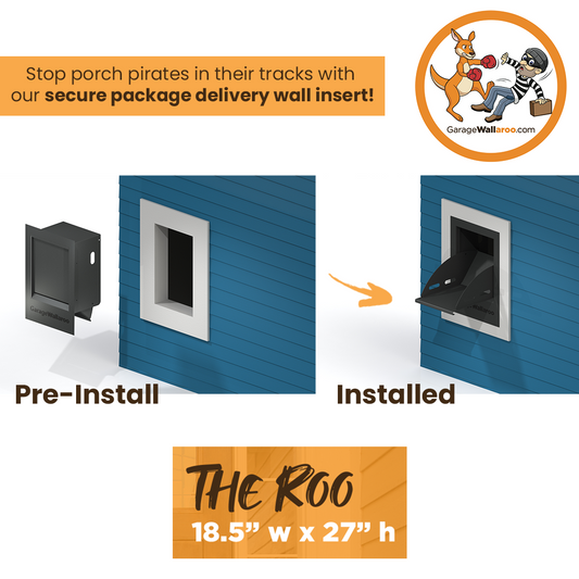 "The Roo" Compact Garage Wall Insert for Secure Package Delivery