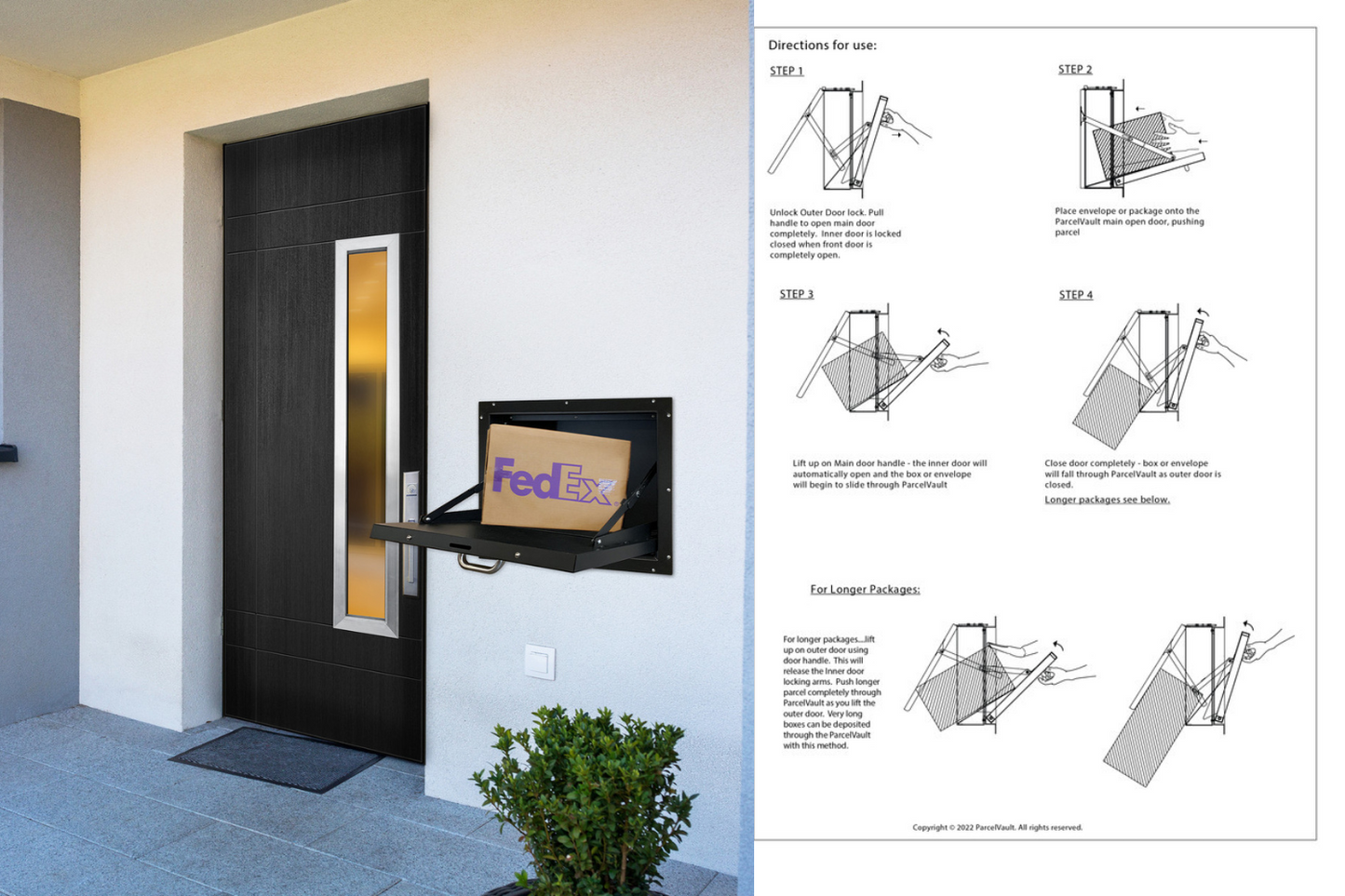 "The Boomer" Full-Size Package Wall Insert for Securing Large Package Deliveries